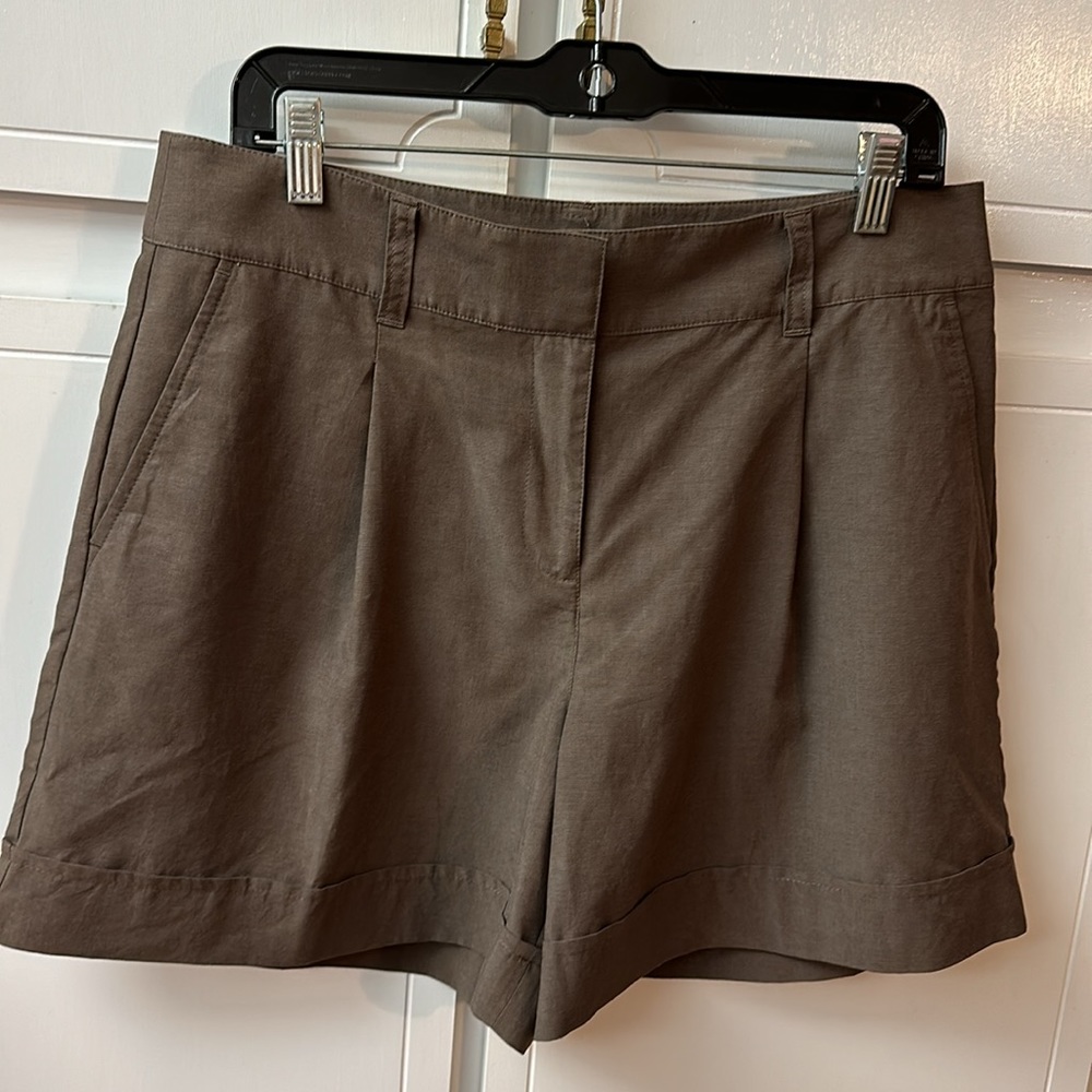 Ann Taylor Brown Tailored Cotton Blend Shorts